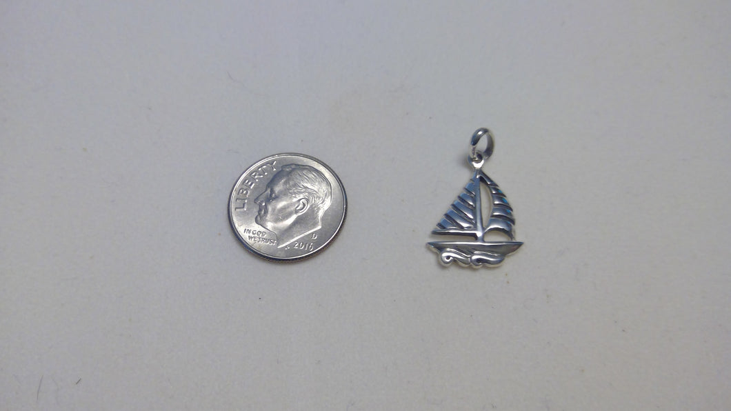 Sailboat on Waves Pendant