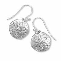 Oxidized Sterling Silver Sand Dollar Earrings