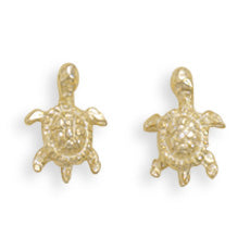 Turtle 14kt Gold Plated Studs