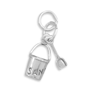 Sand Pail & Shovel Sterling Silver Charm