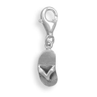 Polished Silver Sandal Charm w/ Lobster Charm