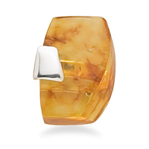 Amber Free Form Ring