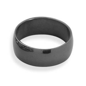 Men's Stainless Steel Plain Black Band