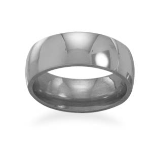 Men's Polished Titanium 7mm Band