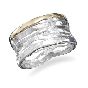 Hammered & Polished Cut Out Ring