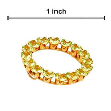 Load image into Gallery viewer, Peridot Circle Pendant 10K Yellow Gold
