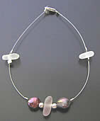 Lavender/White Sea Glass & Pearls 7.25