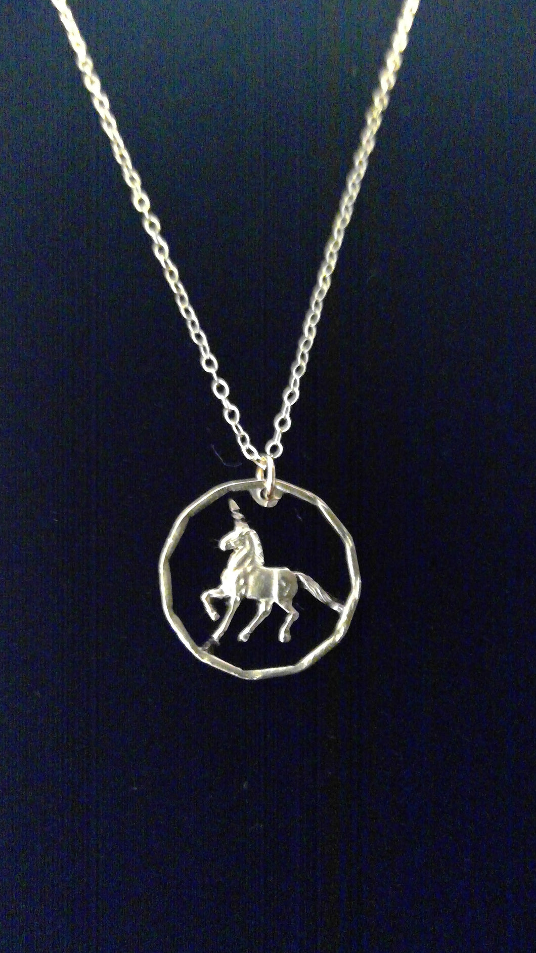 Unicorn Cut-Out Coin Necklace