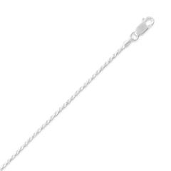 Sterling Silver 1.2mm Diamond Cut Rope Chain