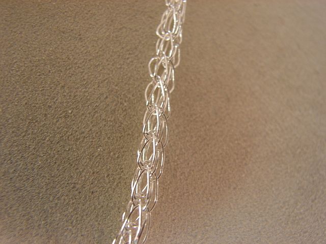 Sterling Silver Hand Woven 18