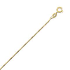 22 Kt GP over Sterling Silver 1mm Box Chain