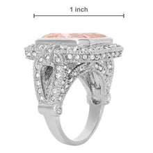 Load image into Gallery viewer, Pink Cubic Zirconia and Crystal Cocktail Ring
