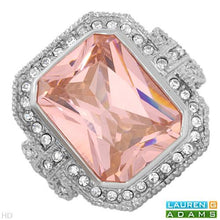 Load image into Gallery viewer, Pink Cubic Zirconia and Crystal Cocktail Ring
