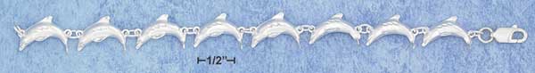 High Polish Diamond-Cut Link Dolphin 7