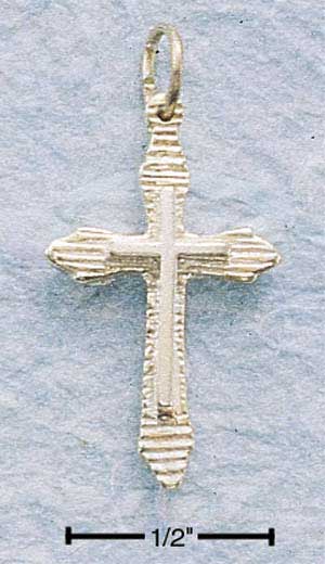 Cross on Cross Sterling Silver Charm