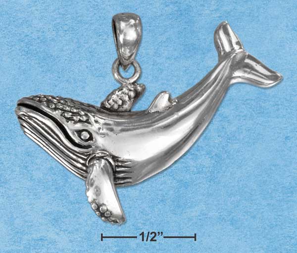 Humpback Whale Sterling Silver Pendant