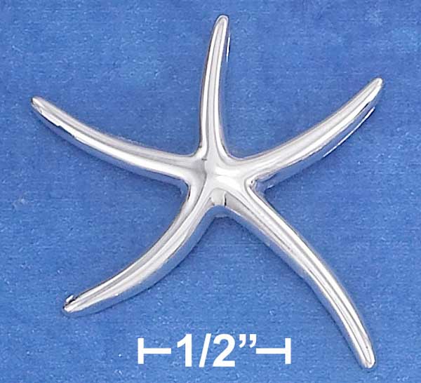 Polished Sterling Silver Starfish Pendant