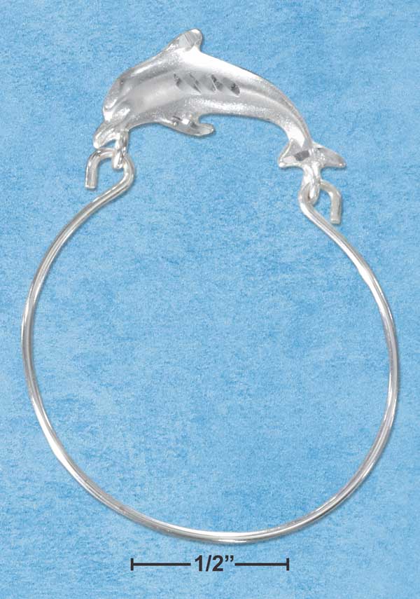 Dolphin Sterling Silver Charm Holder