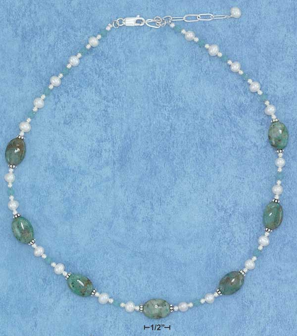 Aventurine & Pearl Necklace