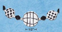 Load image into Gallery viewer, Black &amp; White Patterned Bead Necklace
