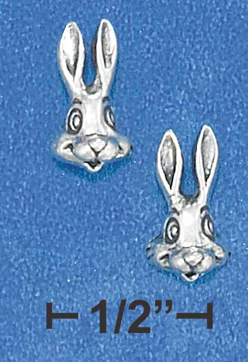 Mini Happy Bunny Face Post Earrings